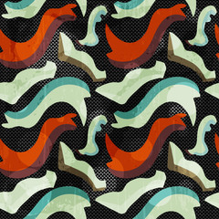 bright graffiti geometric seamless pattern grunge effect