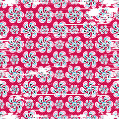 abstract flowers on pink background seamless pattern grunge texture