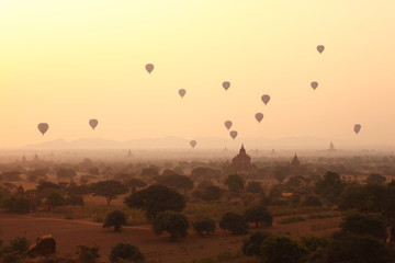 old Buddhist temples and pagodas in Bagan, Myanmar		