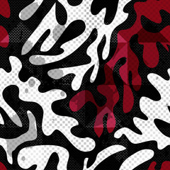 grunge colored graffiti seamless pattern