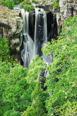 Fototapeta premium Denham Falls in Beechmont, Queensland, Australia. Located in the Denham Reserve.