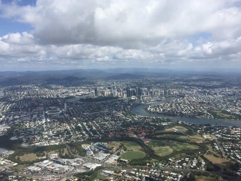 Aerial View Of Brisbane City, Australia