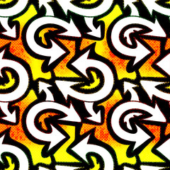 bright graffiti geometric seamless pattern grunge effect