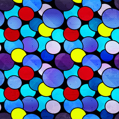 graffiti colored small circles grunge texture seamless pattern