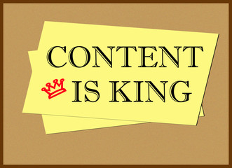 Content is king on sticky note