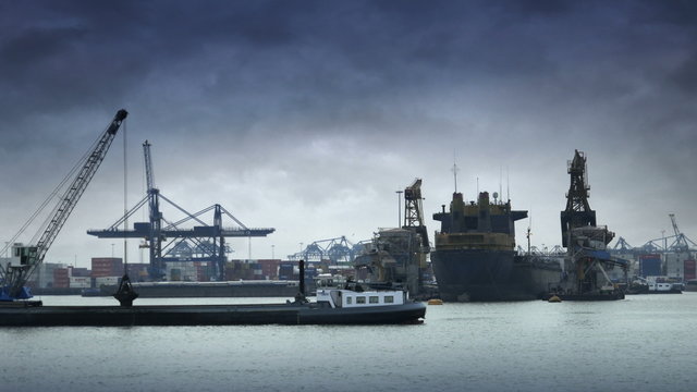 Port of Rotterdam, the Netherlands 4K