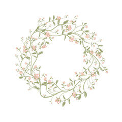 Spring floral frame for your design