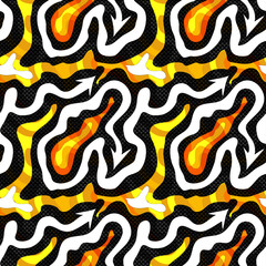 grunge colored graffiti seamless pattern vector illustration