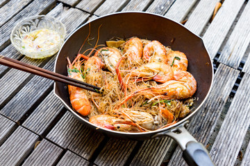 Baked shrimp vermicelli