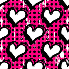 Heart abstract psychedelic background graffiti grunge texture