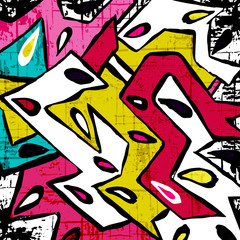 abstract geometric objects graffiti grunge effect