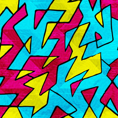 Graffiti abstract geometric background vector illustration