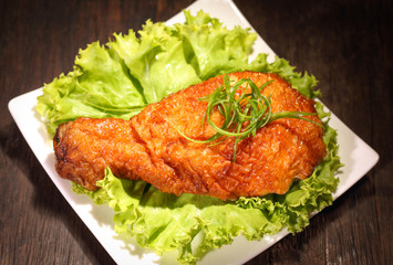 Delicious roasted drumstick
