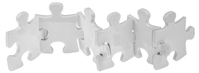 puzzle ribambelle, fond blanc