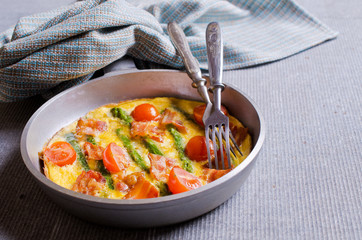 Omelet with vegetables