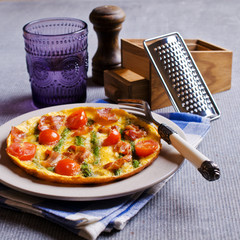 Omelet with vegetables