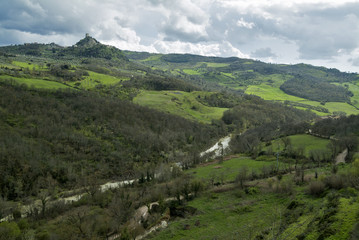 Fototapeta na wymiar Tuscan landscape Siena hills