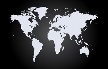 Fototapeta na wymiar World map white