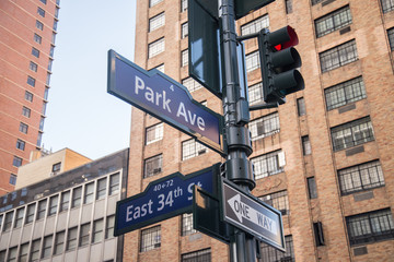 Street signs in Manhattan