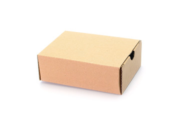 cardboard boxes on white background