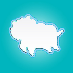 Cloud pig speech bubble
