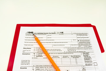 Tax Form 1040, Tax Form Details with Light Background