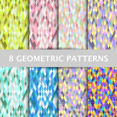 Abstract Geometric Polygon Patterns set