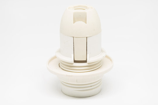 White E14 lamp holder