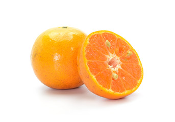 Orange fruit isolated on white background