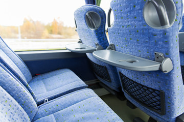 travel bus interior and seats