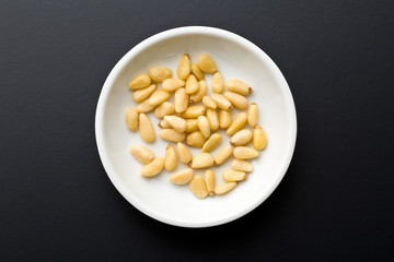 pine nuts in bowl