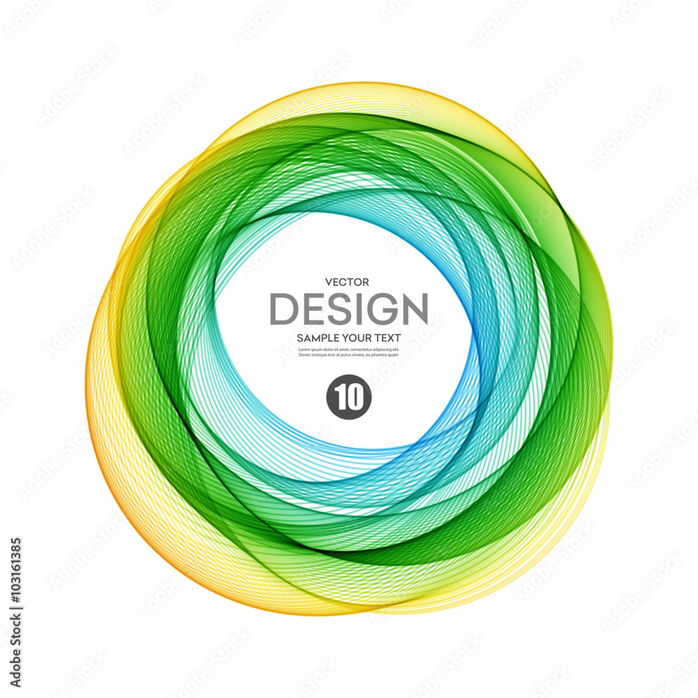 Poster abstract vector background, futuristic wavy