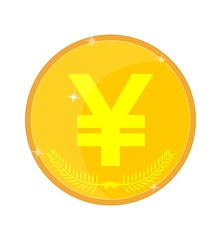 Obraz premium Yen Symbol Yuan, vector illustration
