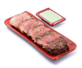 veal roast isolated on white background