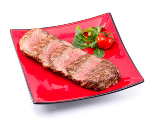 veal roast isolated on white background
