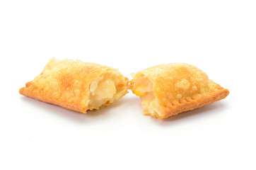 Pies of puff on white background