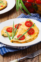 Delicious omelette with vegetables