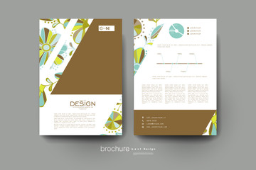 floral ornament vector brochure template. Flyer Layout