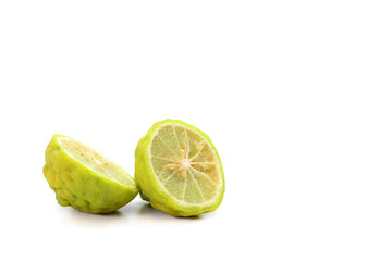 Bergamot on white background