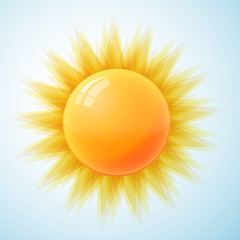 Sun isolated on white background