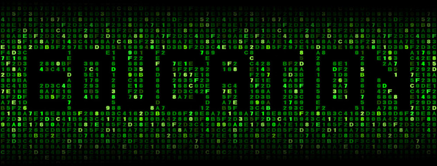 Education text on hex code illustration