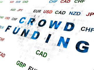 Business concept: Crowd Funding on Digital background