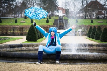 Mädchen am Springbrunnen, Schieder, Cosplay