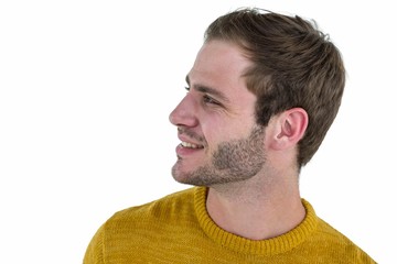 Obraz premium Hipster man looking to the side