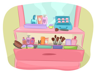 Beauty Products Dresser