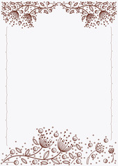 Invitation cards template with floral dandelion elements #3