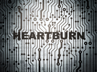 Health concept: circuit board with Heartburn