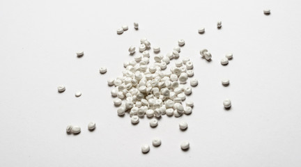 Plastic polymer granules.
