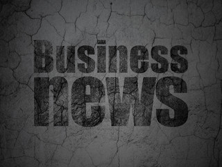 News concept: Business News on grunge wall background