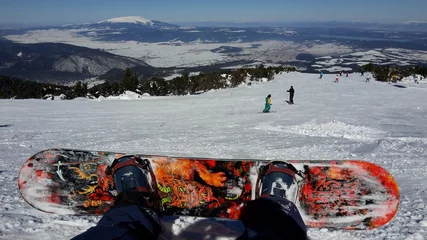 Photo sur Plexiglas K2 Snowboarding landscape